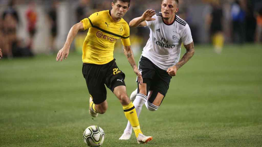 Pulisic, durante un partido de pretemporada con el Dortmund