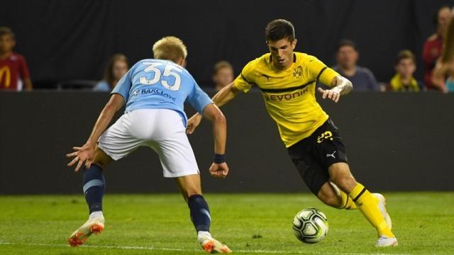 Pulisic durante un partido de esta pretemporada