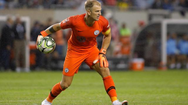 Hart, durante un partido con el Manchester City