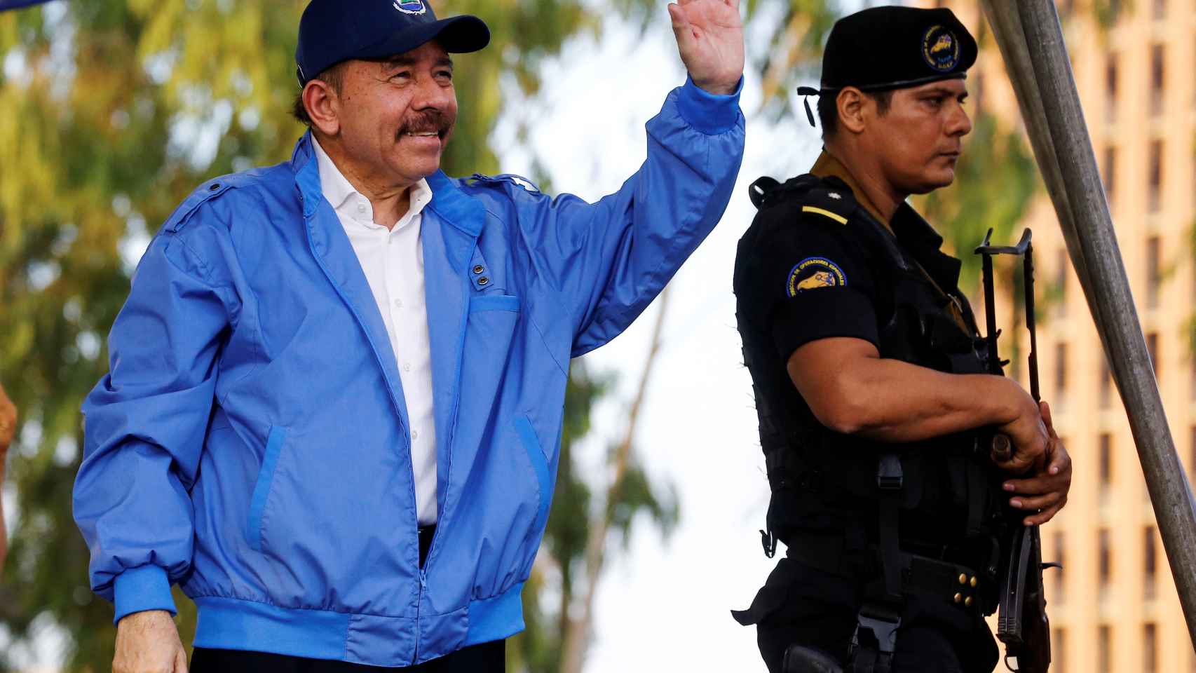 Ortega, en un acto público en mitad de la crisis que vive su país.