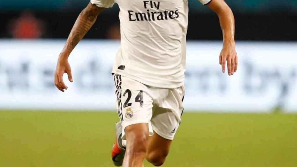 Dani Ceballos, durante un partido con el Real Madrid