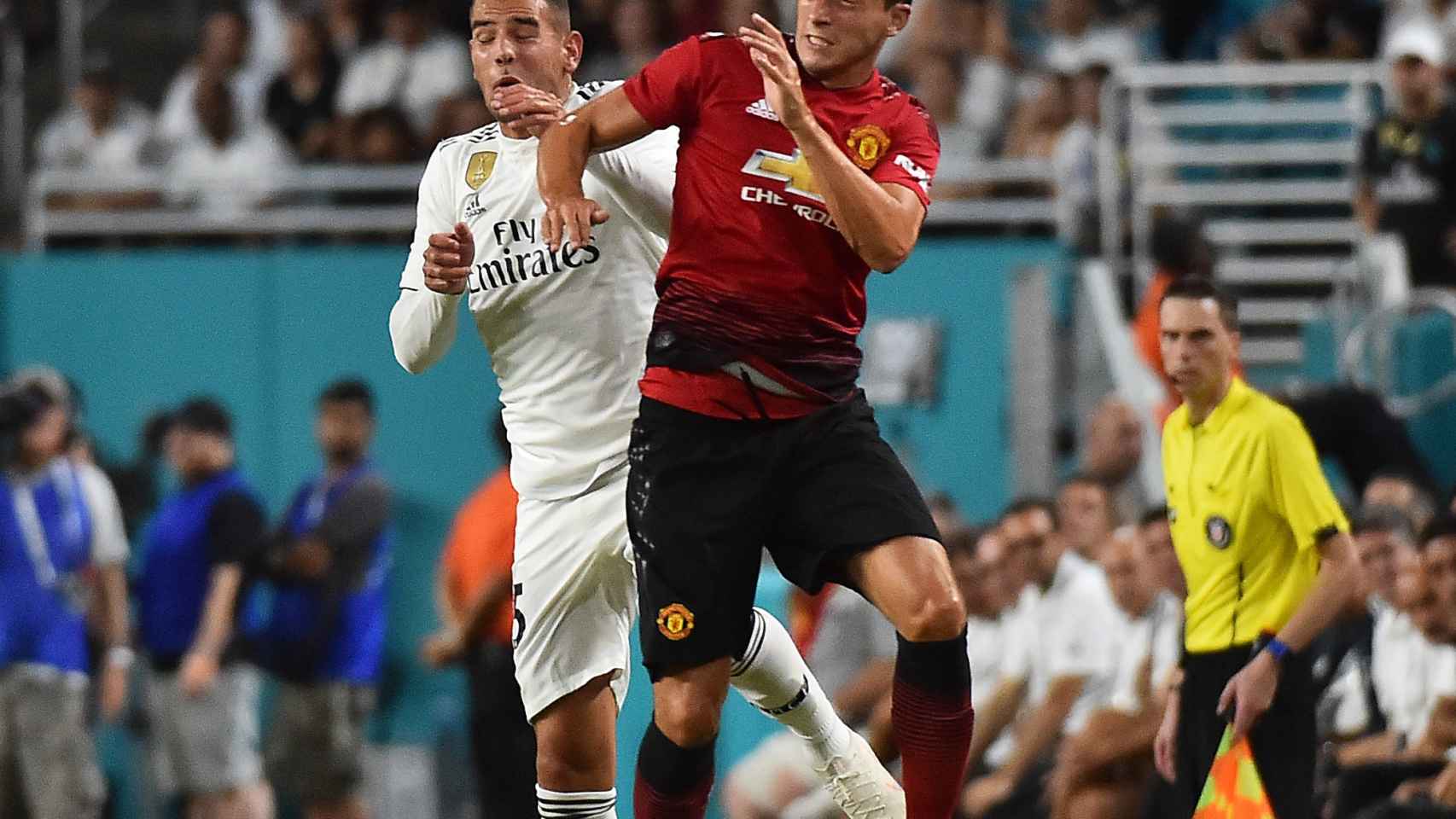 Theo Hernández, durante el Manchester United - Real Madrid (International Champions Cup)
