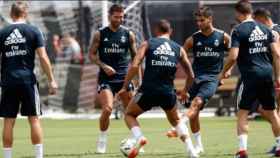 Rondo en el entrenamiento del Real Madrid