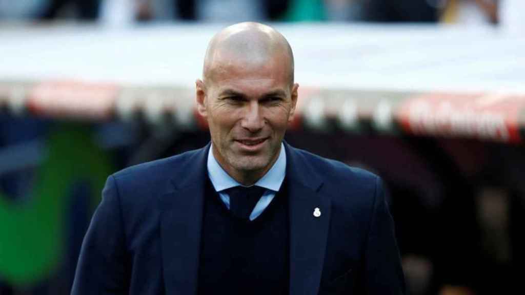 Zidane, entrenador del Madrid, durante un partido del equipo
