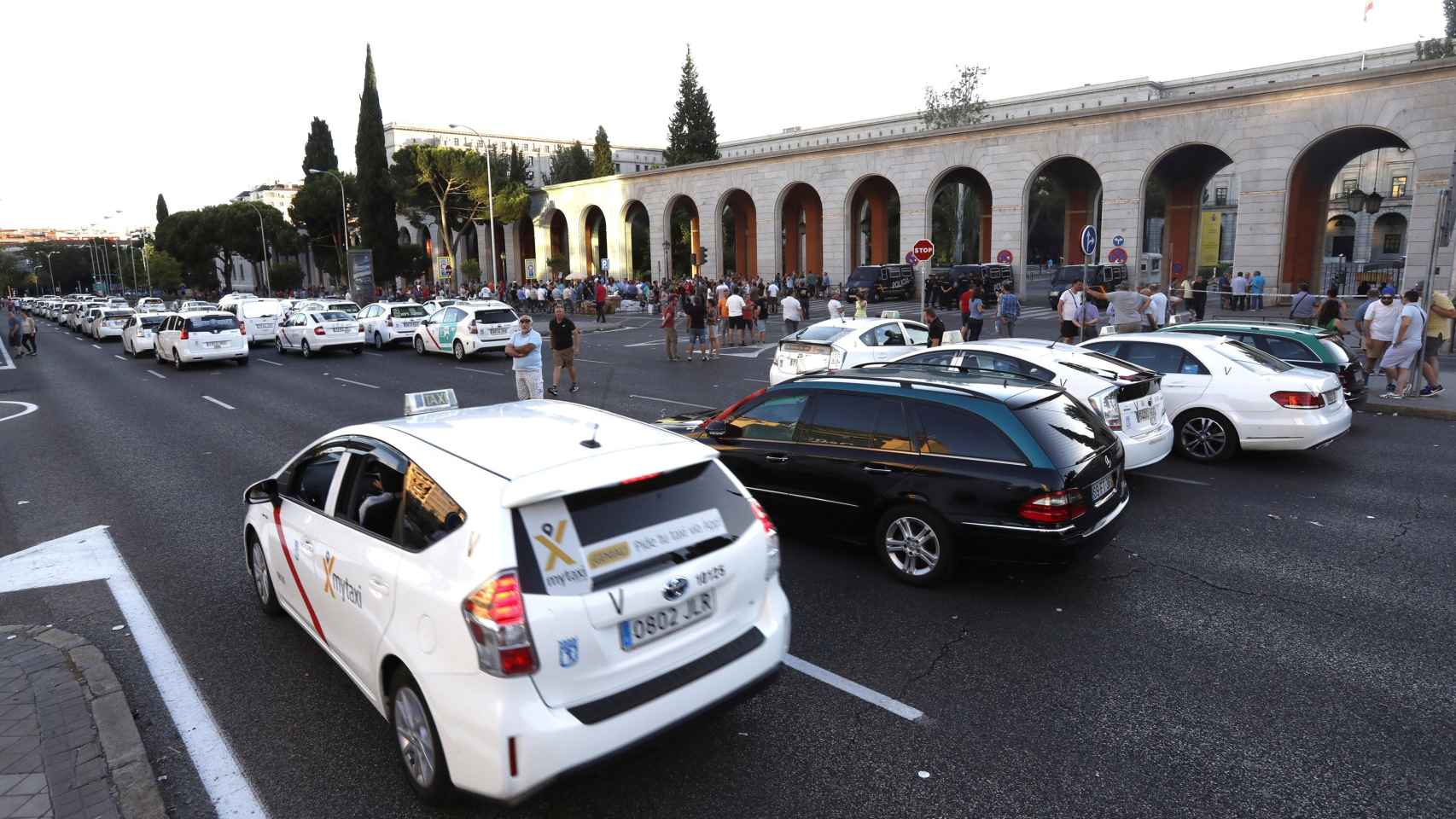 Huelga de taxistas el pasado mes de julio en Madrid.