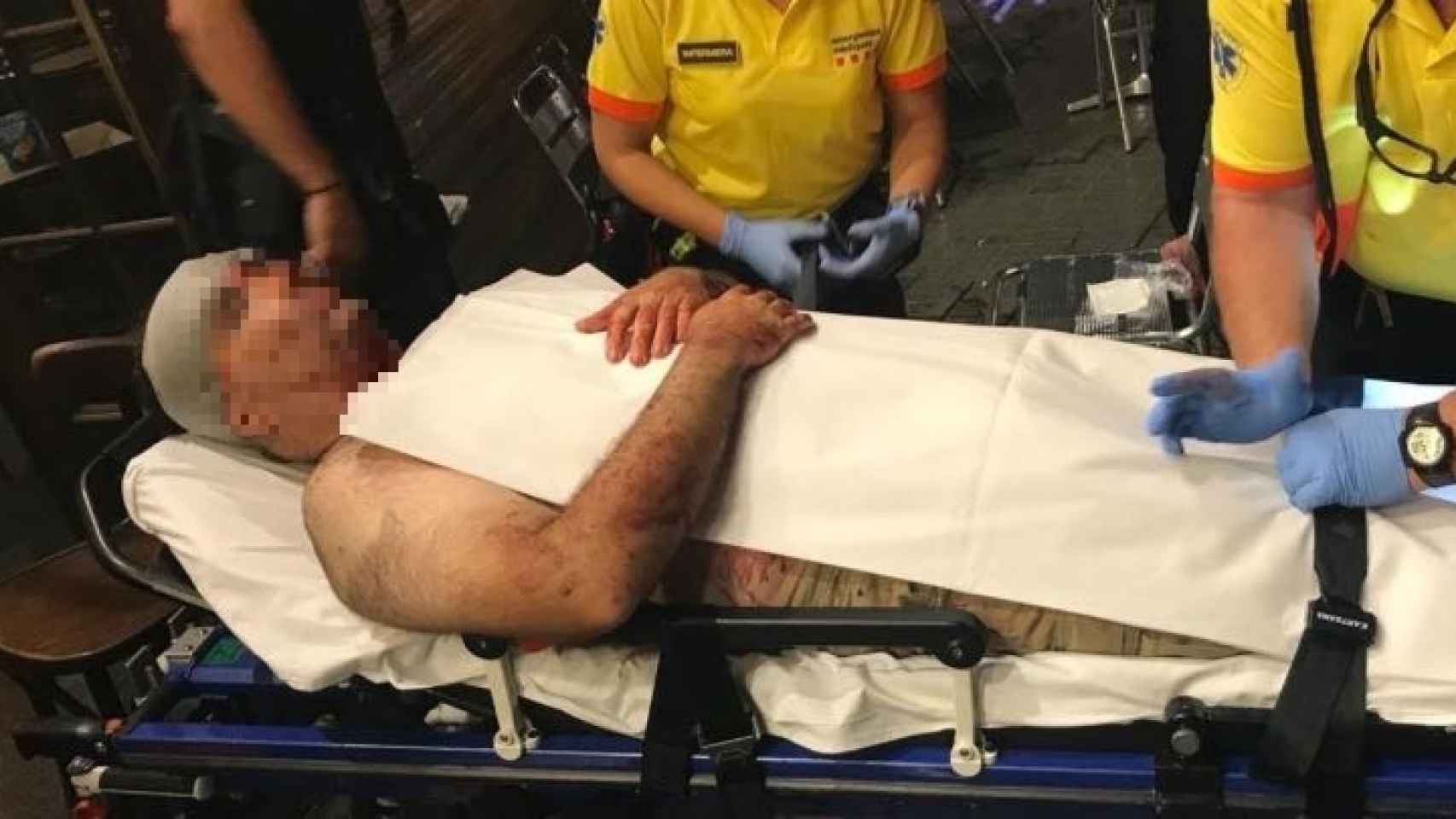 El turista norteamericano tiene 54 años y fuer herido de gravedad