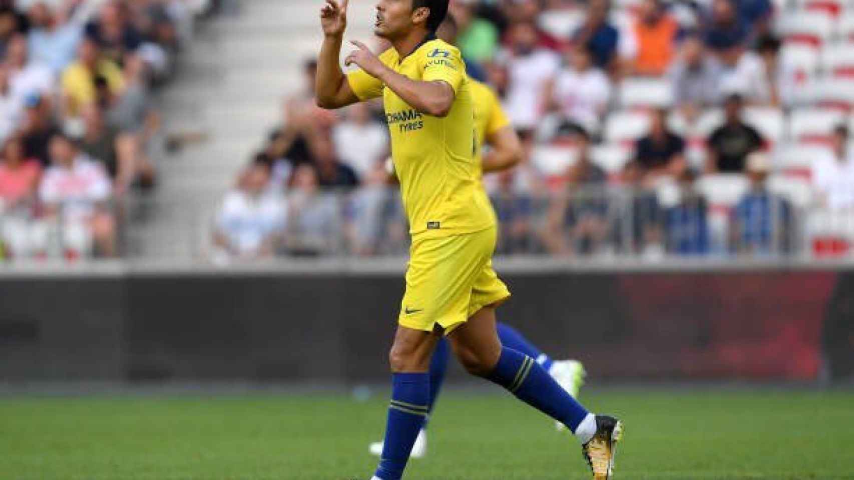 Pedro celebra un gol con el Chelsea. Foto:Twitter (@_Pedro17_)
