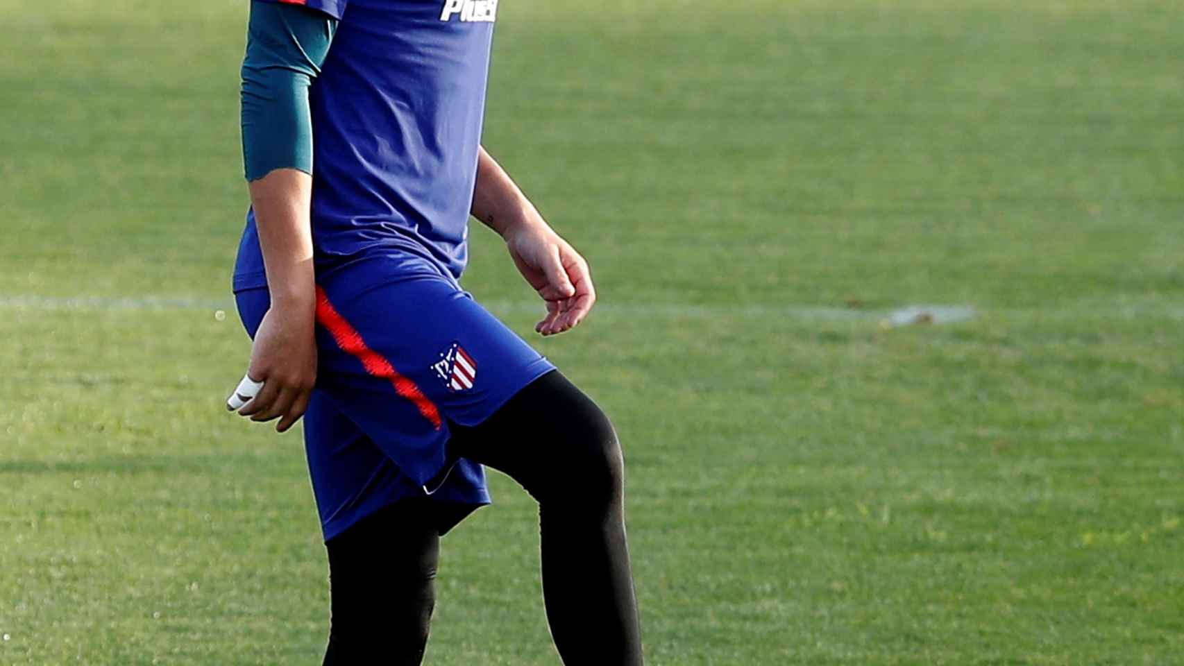 Adán, durante un entrenamiento del Atlético de Madrid.