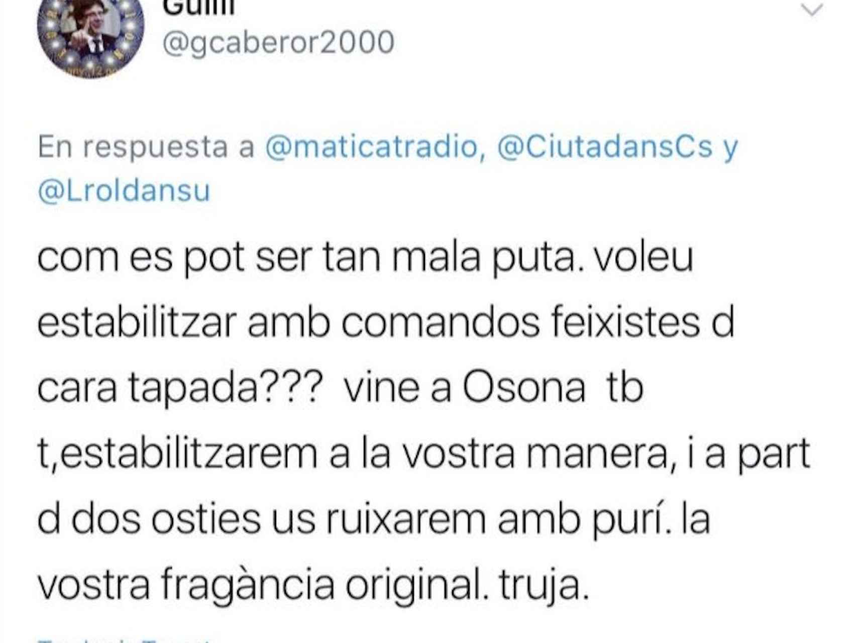Una senadora de Ciudadanos denuncia por amenazas a un ginecólogo independentista del Hospital Quirón de Barcelona