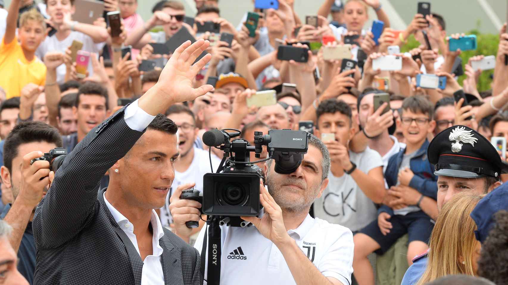 Cristiano, en su presentación con la Juventus.