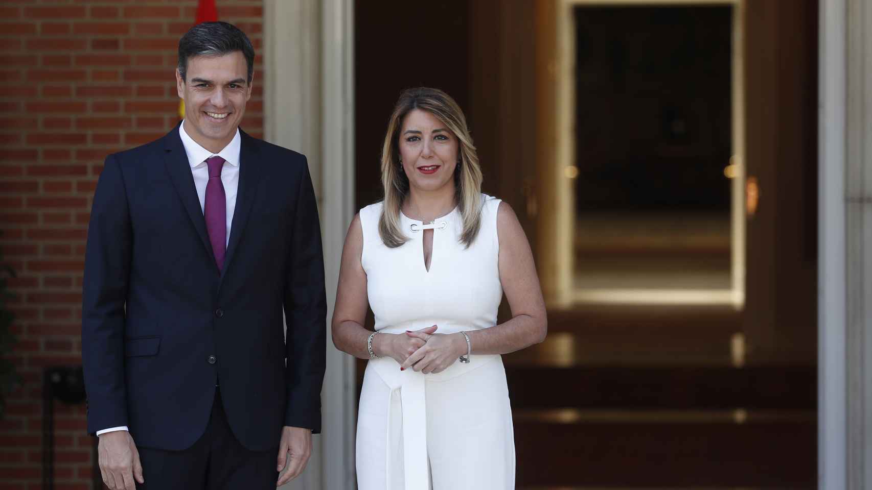 Susana Díaz y Pedro Sánchez en su última reunión antes de las vacaciones.
