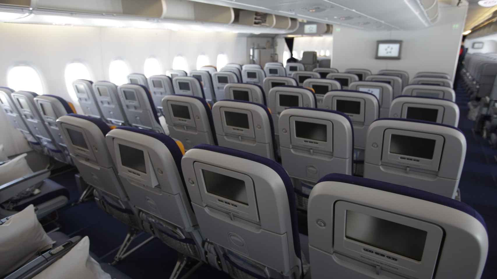 El interior de un avión