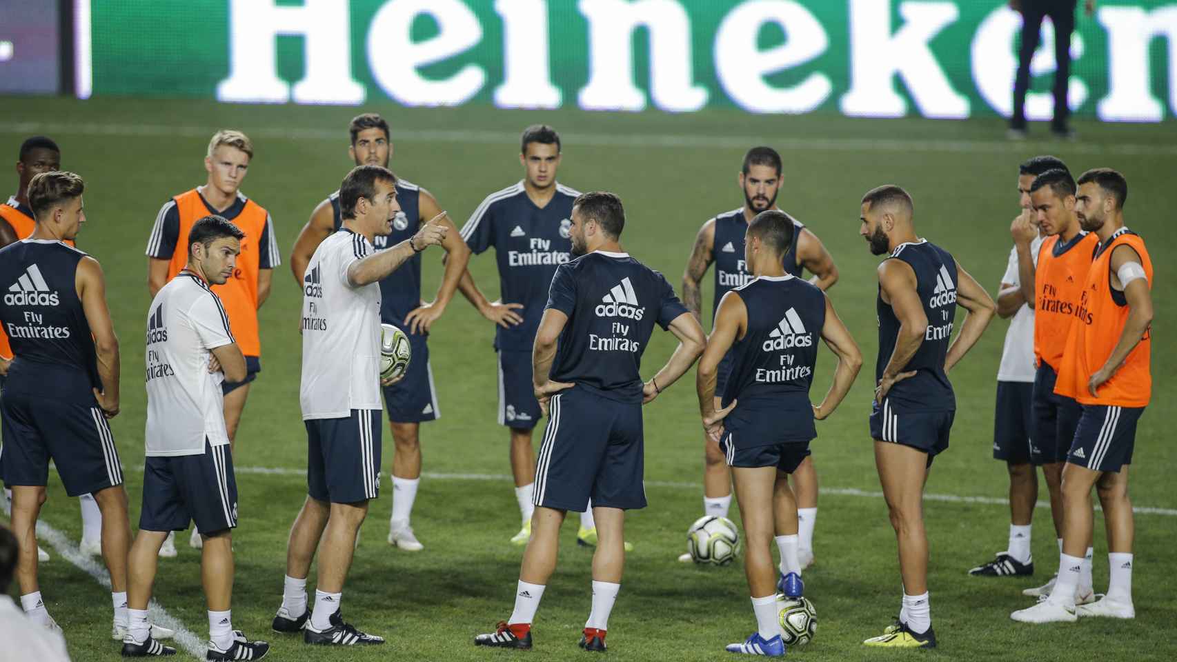 Entrenamiento del Real Madrid previo a enfrentar a la Roma por la ICC