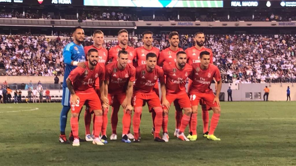 Once titular del Real Madrid frente a la Roma