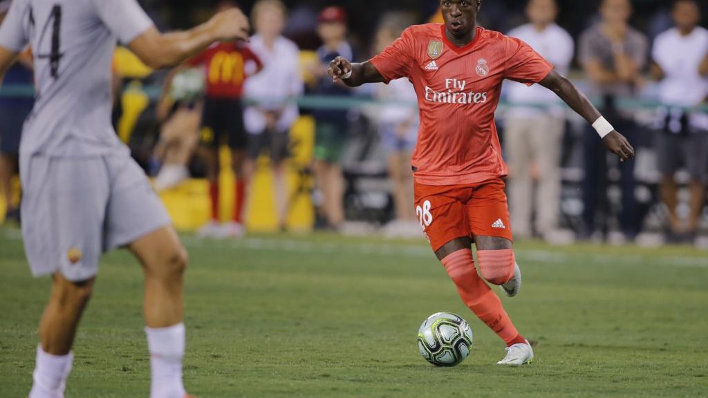 Vinicius se enfrenta a la Roma en un partido con el Madrid