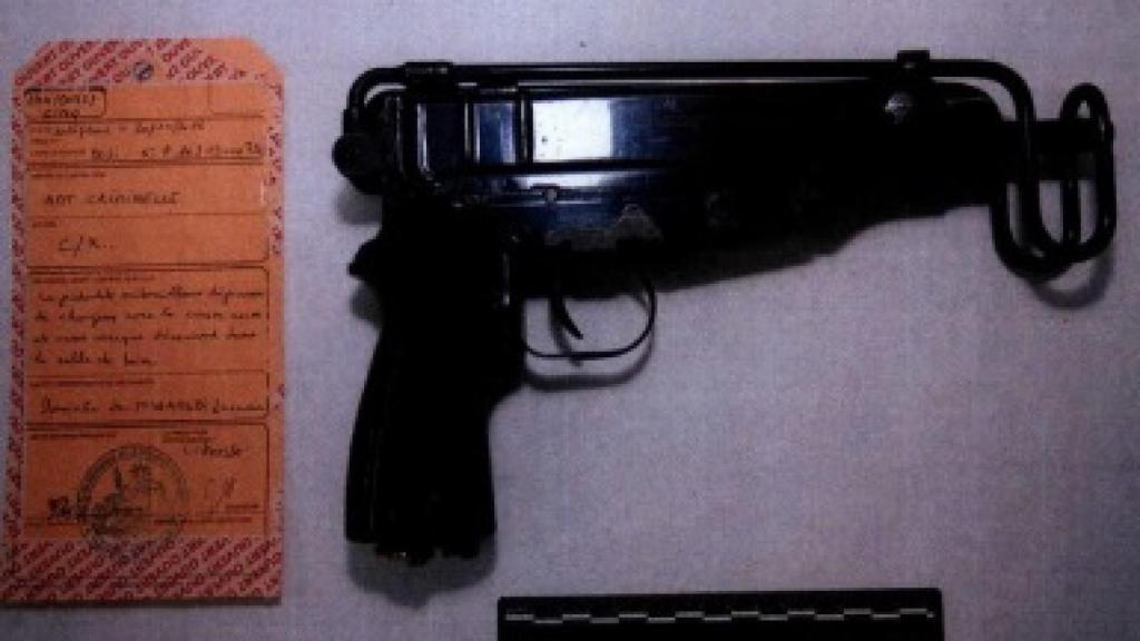 Ametralladora encontrada a los terroristas detenidos en Estrasburgo preparados para atentar.