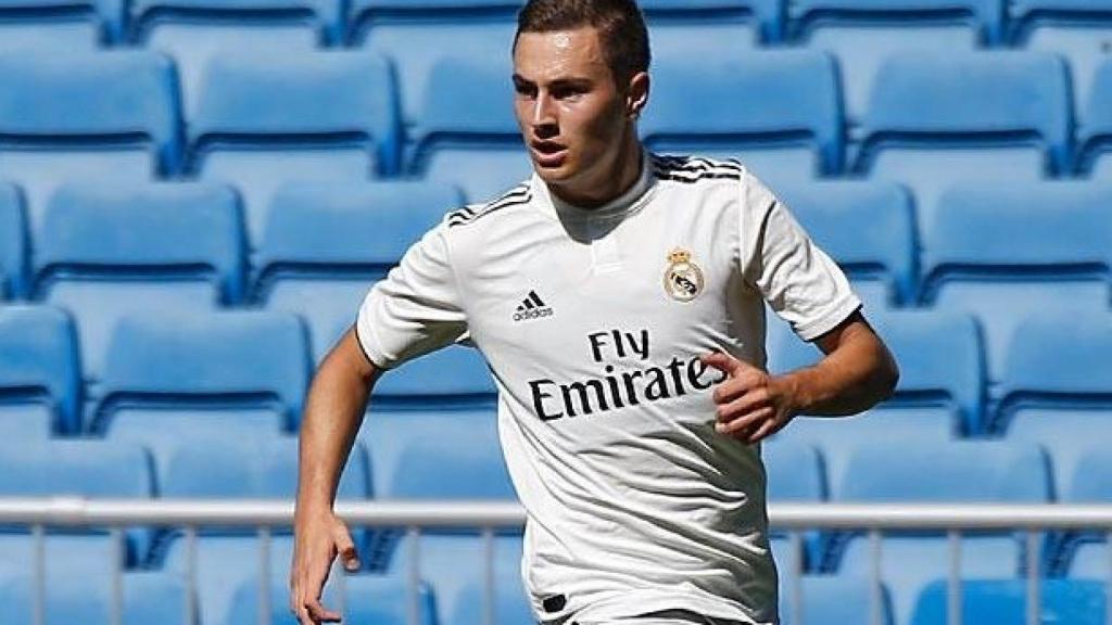 Jorge de Frutos, durante un partido de pretemporada con el Castilla.
