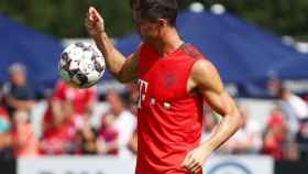 Lewandowski con el Bayern en la pretemporada