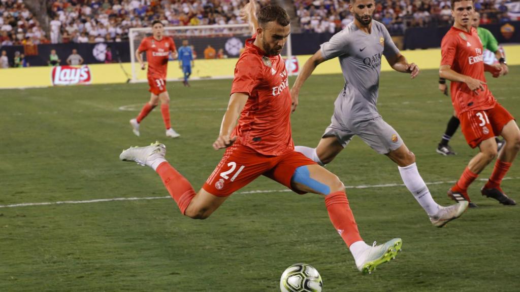 Borja Mayoral, durante un partido de pretemporada.