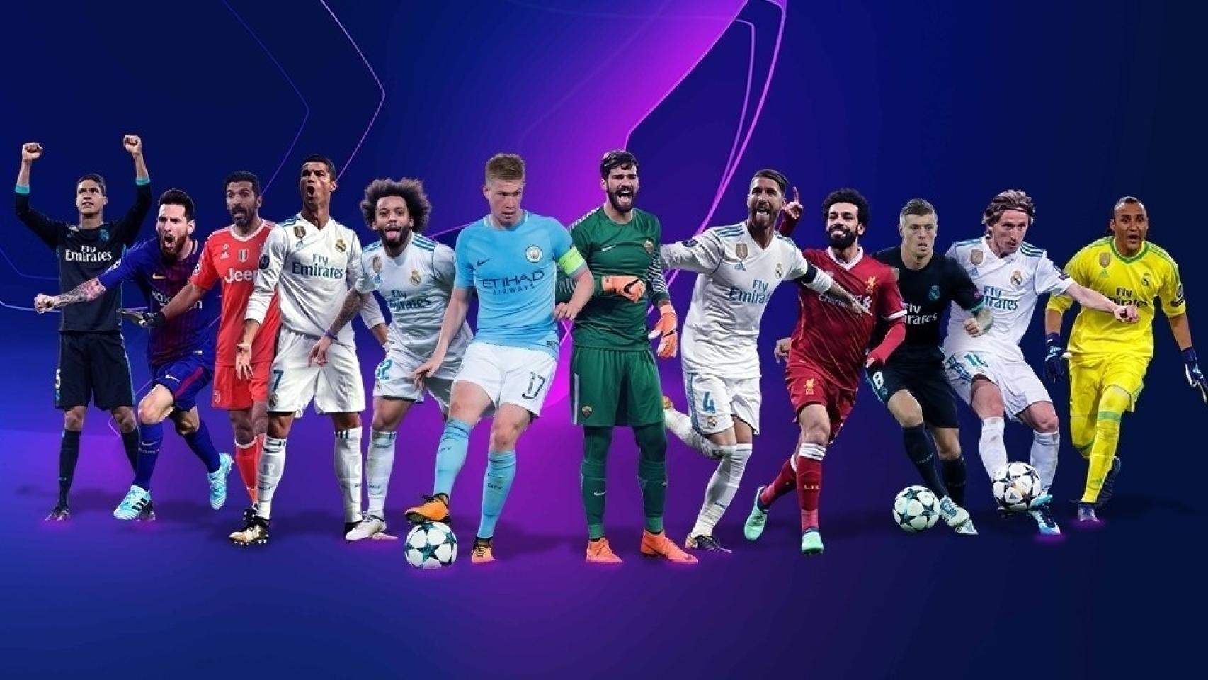 Los nominados a los premios de la UEFA Champions League 2017/2018