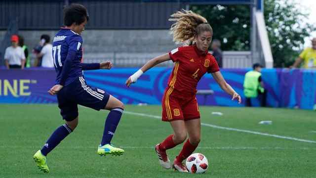 Partido entre España y Japón en el Mundial Sub20 femenino. Foto: Twitter (@SeFutbolFem)