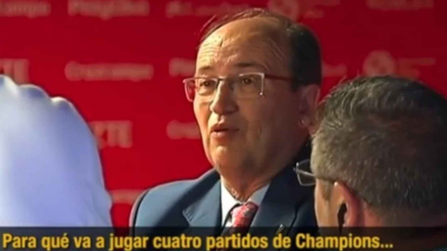 Las palabras de Pepe Castro, presidente del Sevilla