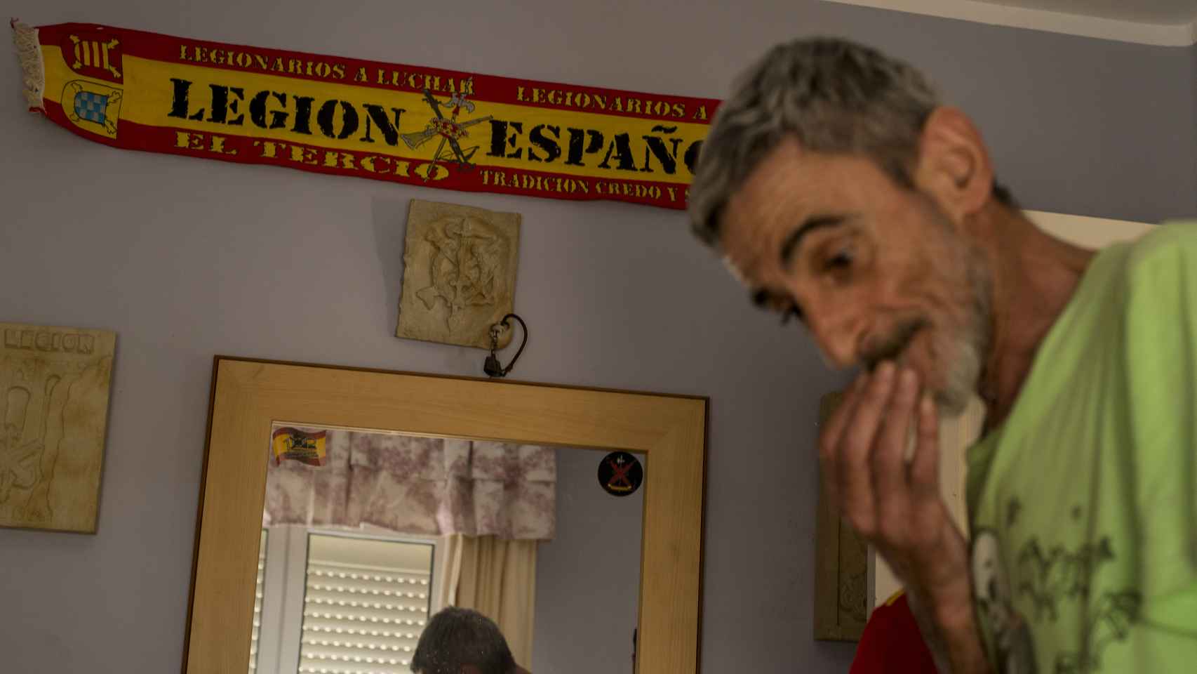 El cabo Paz tiene 60 años.Vive en la casa de acogida para legionarios de Málaga.