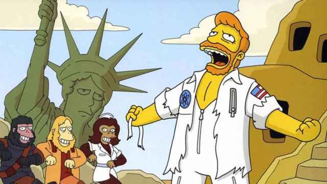 Escena de Los Simpson en la que parodian las adaptaciones musicales.