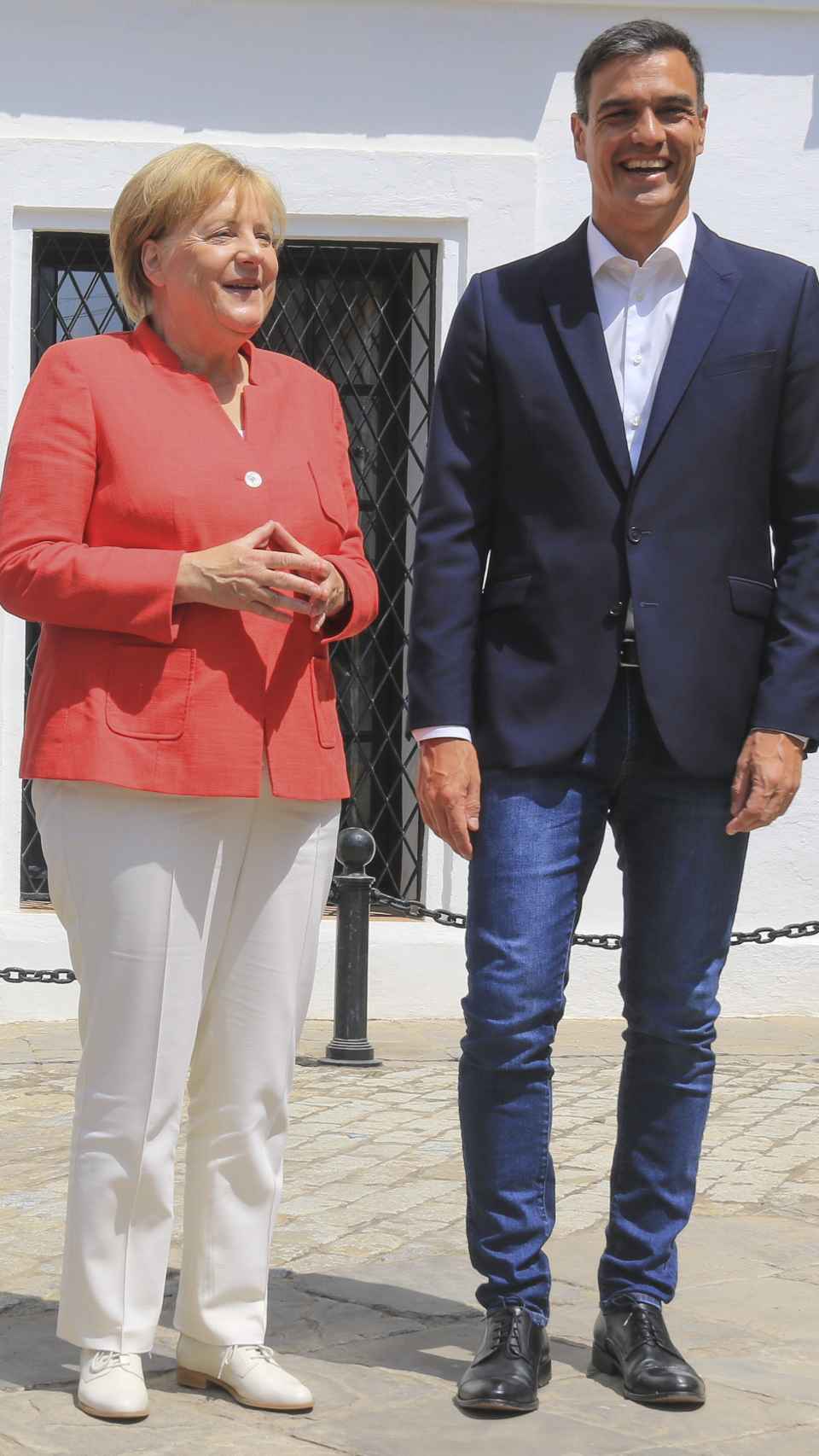 Pedro y Merkel.