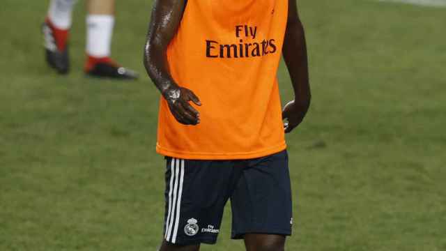 Vinicius entrenando con el Real Madrid