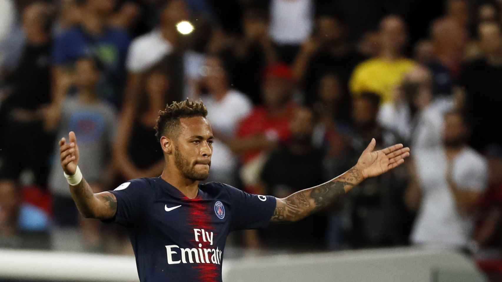 Neymar en un partido del PSG