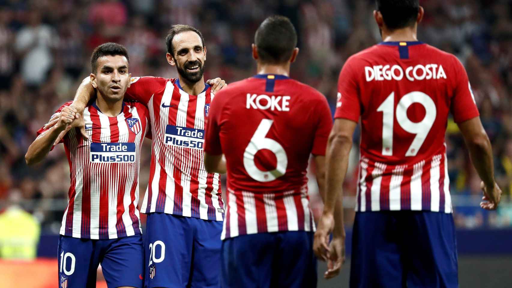El Atlético de Madrid celebra un gol
