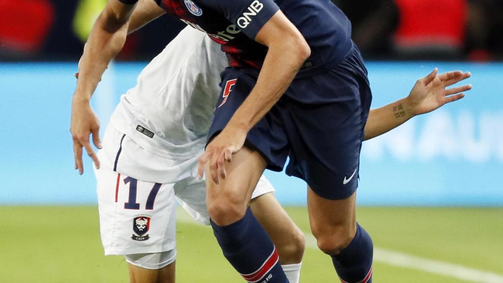 Rabiot durante un partido del PSG