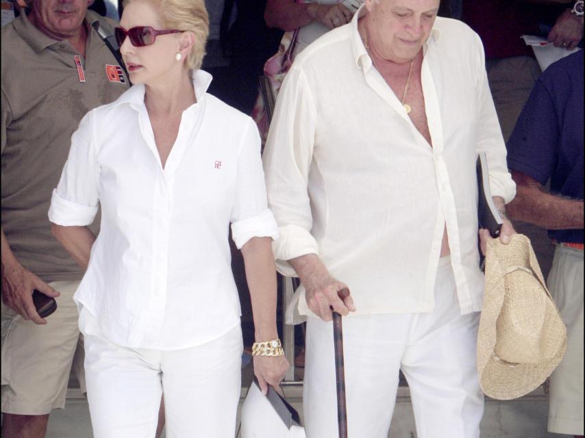 Carolina Herrera y Reinaldo Herrera en Mallorca en una imagen de archivo.