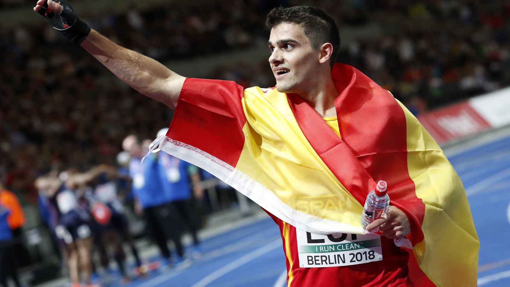 Bruno Hortelano, después de la final de 4x400m, donde España fue bronce