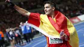 Bruno Hortelano, después de la final de 4x400m, donde España fue bronce.