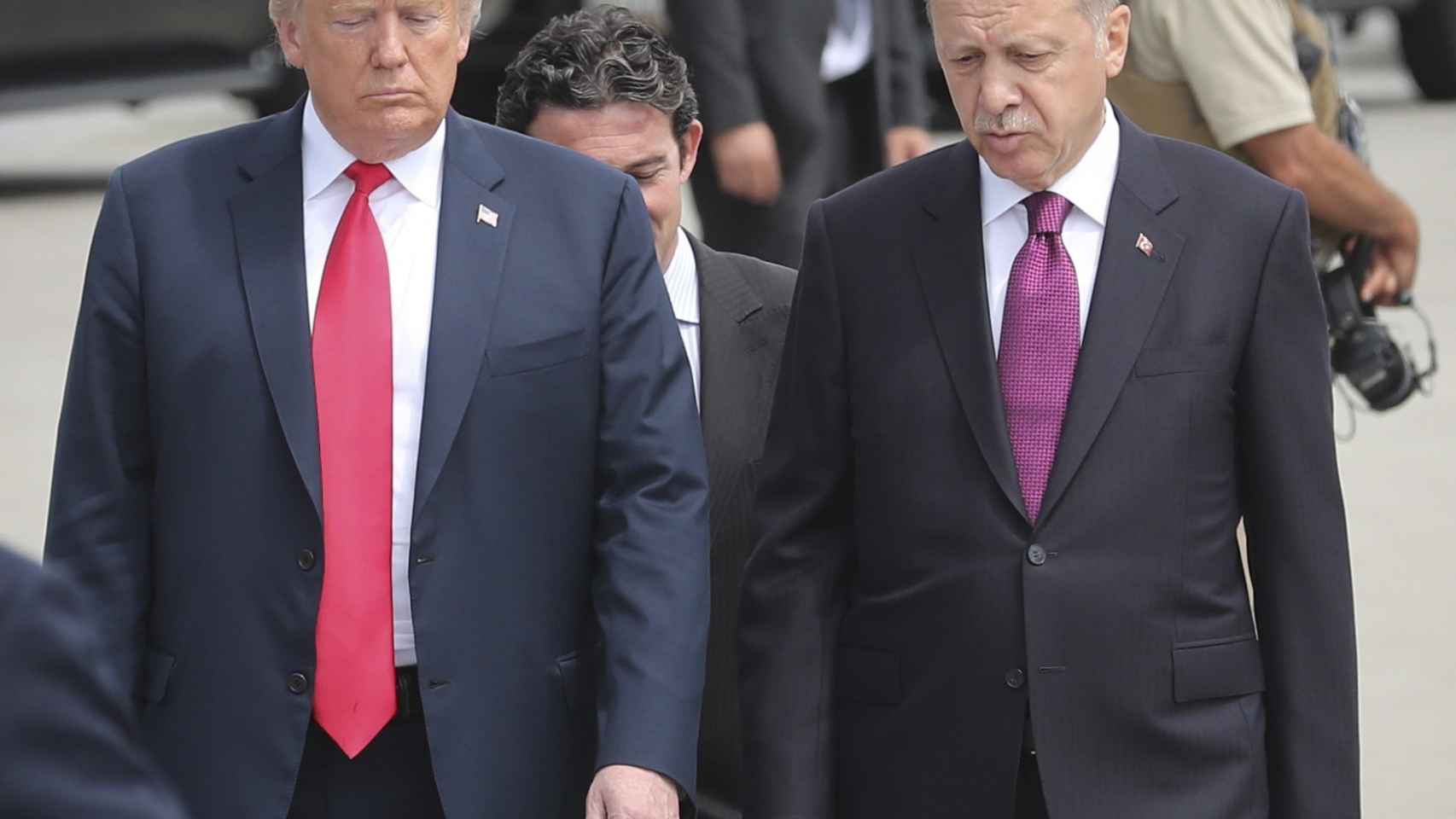 El presidente de Estados Unidos, Donald Trump, junto al presidente turco, Recep Tayyip Erdogan.