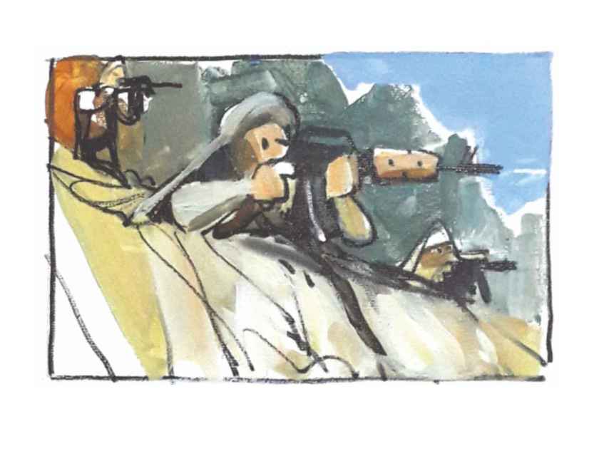 El enemigo abrió fuego contra el destacamento español en Sabzak.