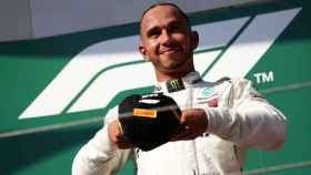 Hamilton, durante el Gran Premio de Hungría.