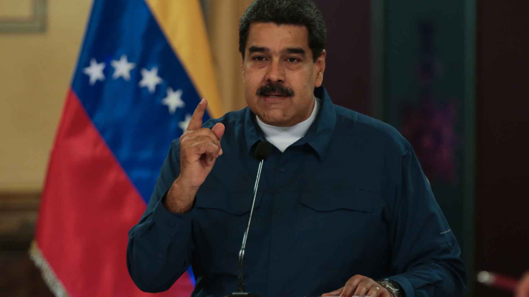 Nicolás Maduro durante una intervención televisiva.