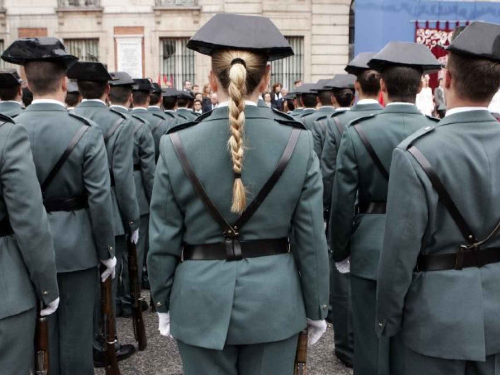 Guardias civiles en formación./