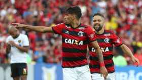 Lucas Paquetá celebra su gol con el Flamengo