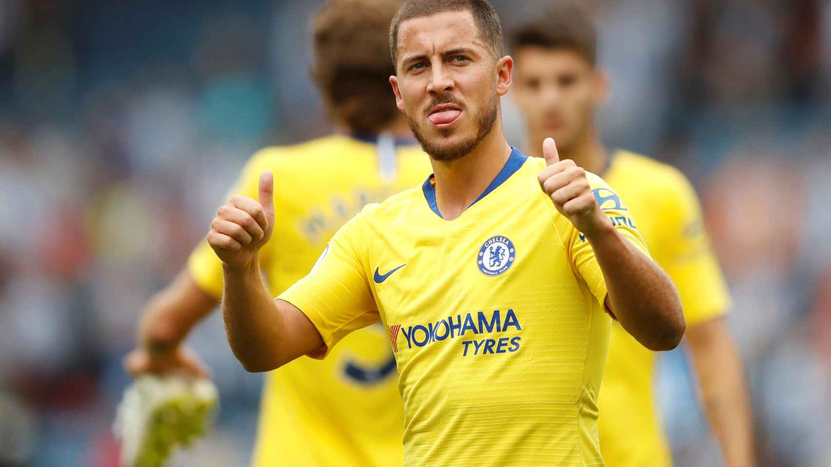 Hazard celebra un gol con el Chelsea
