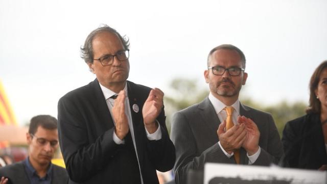 Quim Torra, durante el acto en Lledoners.