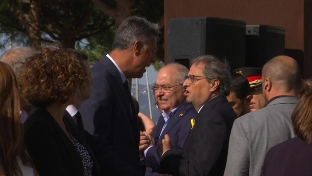 La bronca entre Torra y Albiol.