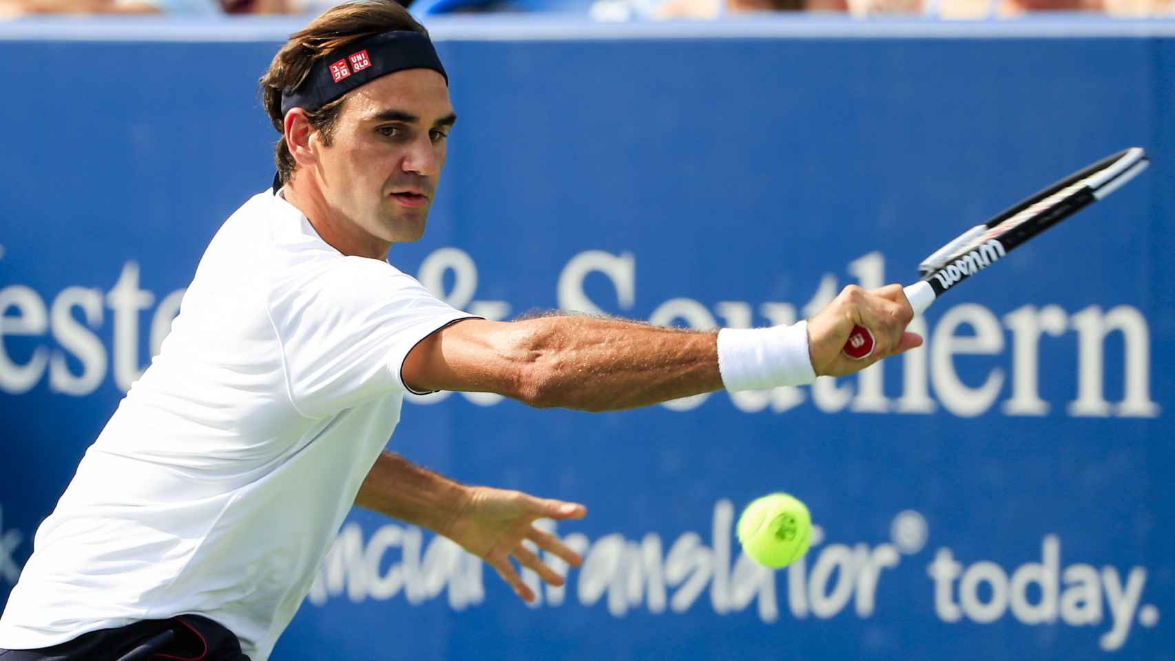 Federer, durante la final del Masters 1000 de Cincinnati