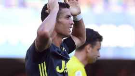 Cristiano en el partido frente al Chievo Verona