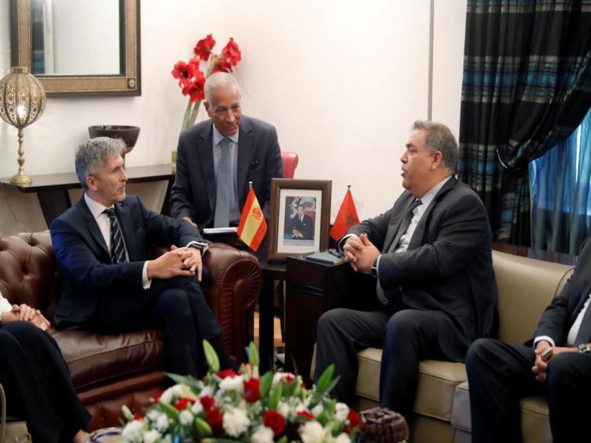 El ministro del Interior, Grande-Marlaska, reunido con su homólogo marroquí, Laftit.