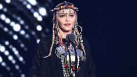 Madonna durante el discurso.