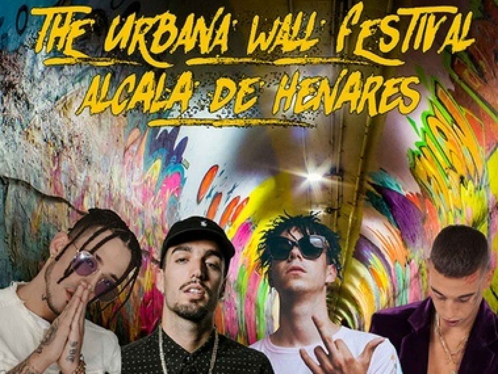 Cartel del festival 'The Urban Wall', con los dos polémicos raperos (i).
